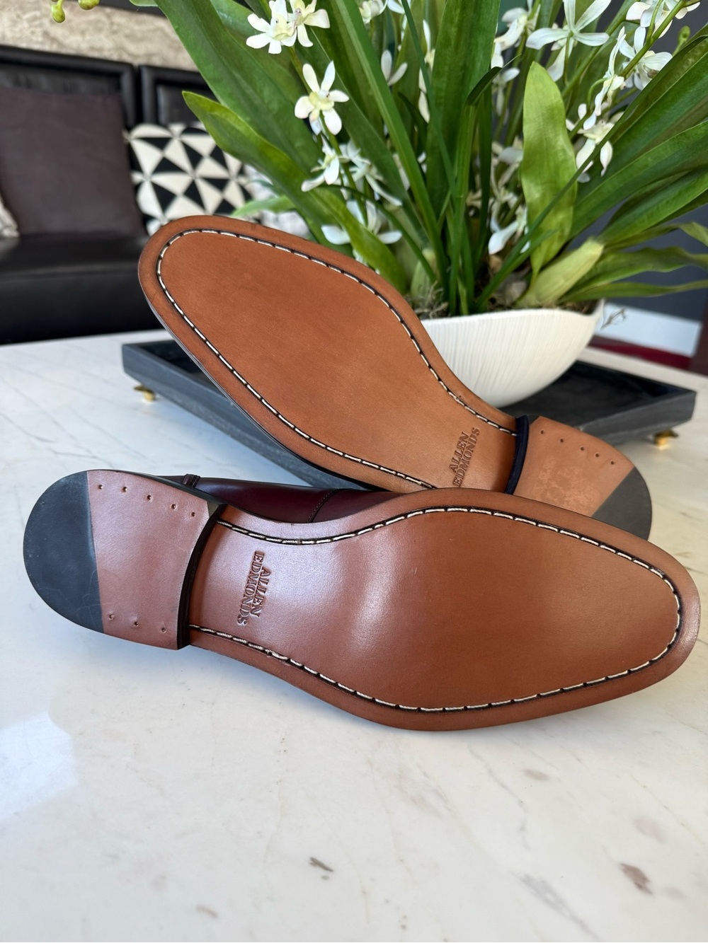 New Allen Edmonds Eli Leather Penny Loafers - Picture 11 of 16